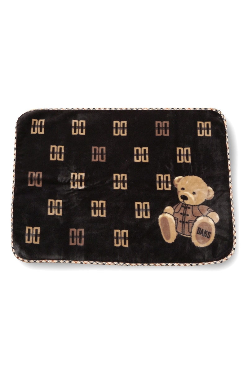 ダックスベア アクリルマイヤーひざ掛け 詳細画像 ブラック