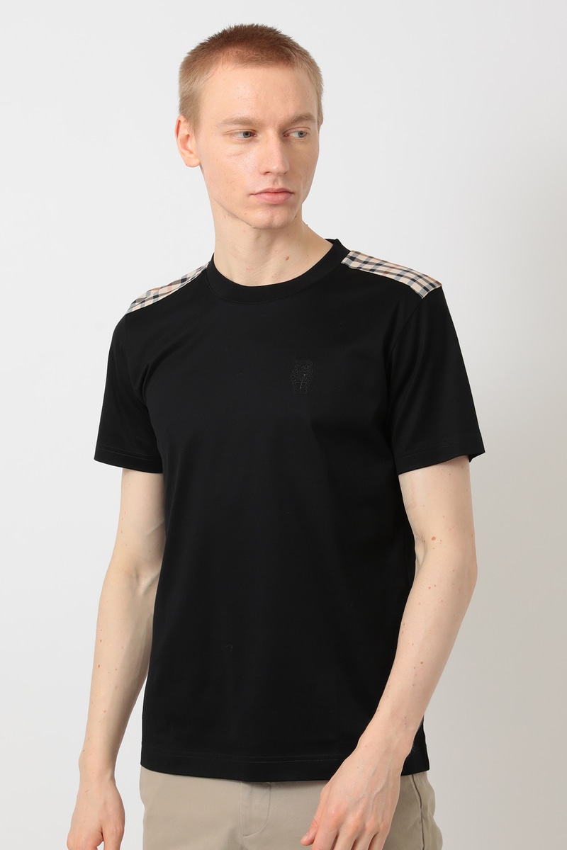 GIZAコットン シルクタッチ天竺Tシャツ 詳細画像 ブラック
