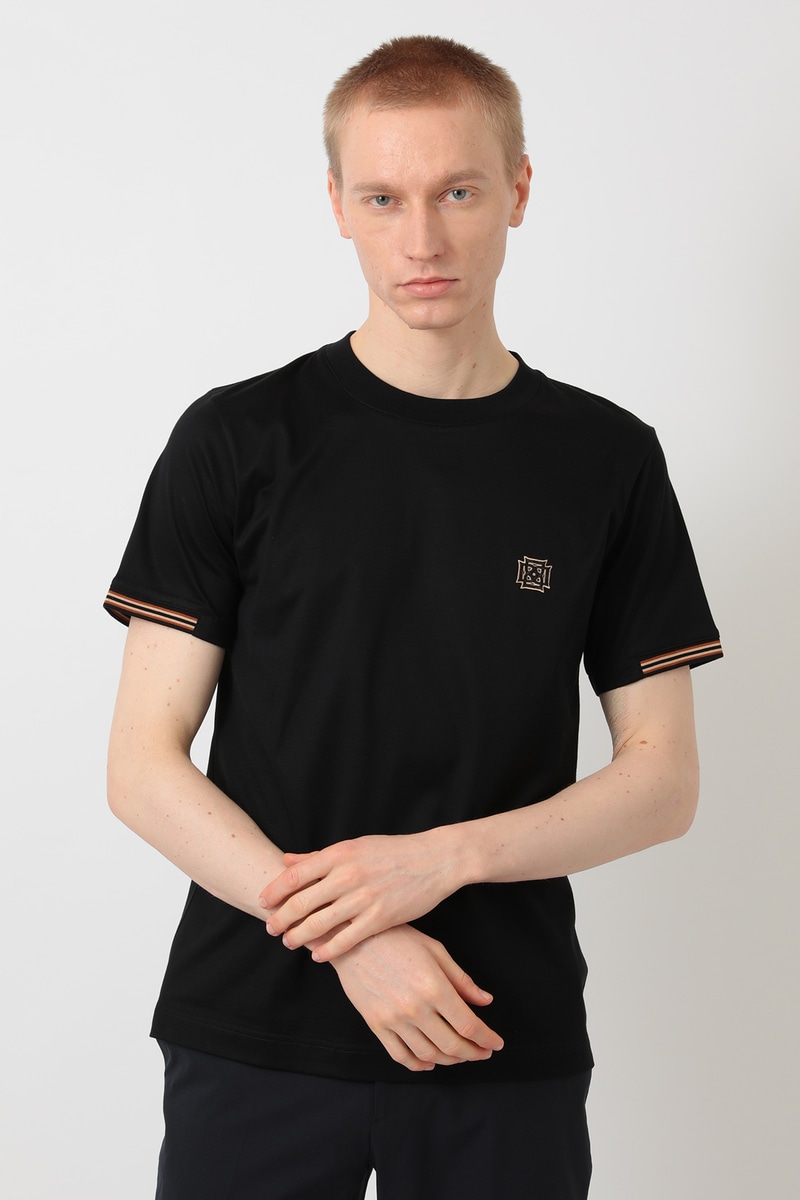 GIZAコットン DAKSカラーライン Tシャツ 詳細画像 ブラック