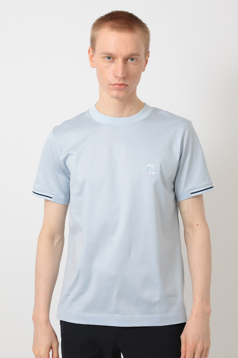 GIZAコットン DAKSカラーライン Tシャツ 詳細画像 ベビーブルー