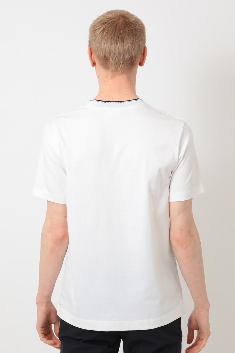 ファインコットン ラインリブ Tシャツ 詳細画像 スノーホワイト