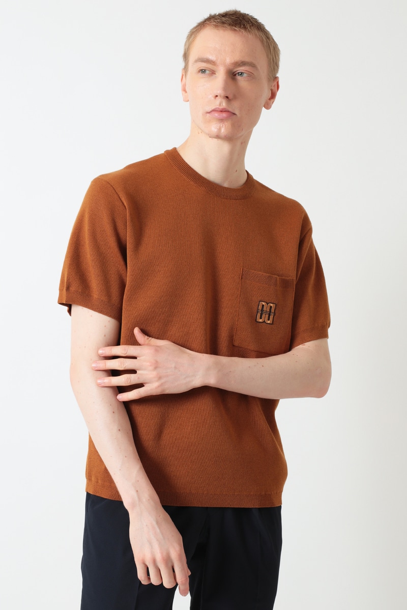 DDロゴポケットニットTシャツ