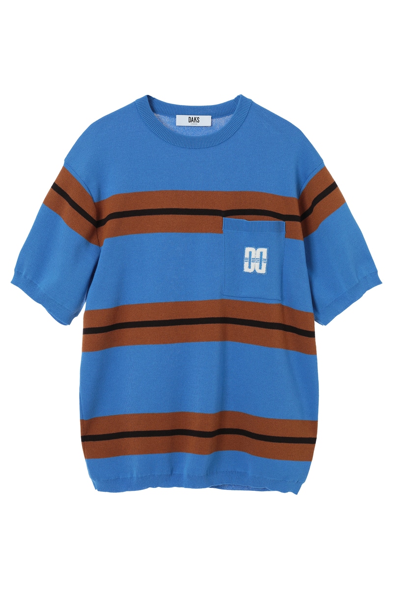 ボーダーDDロゴニットTシャツ