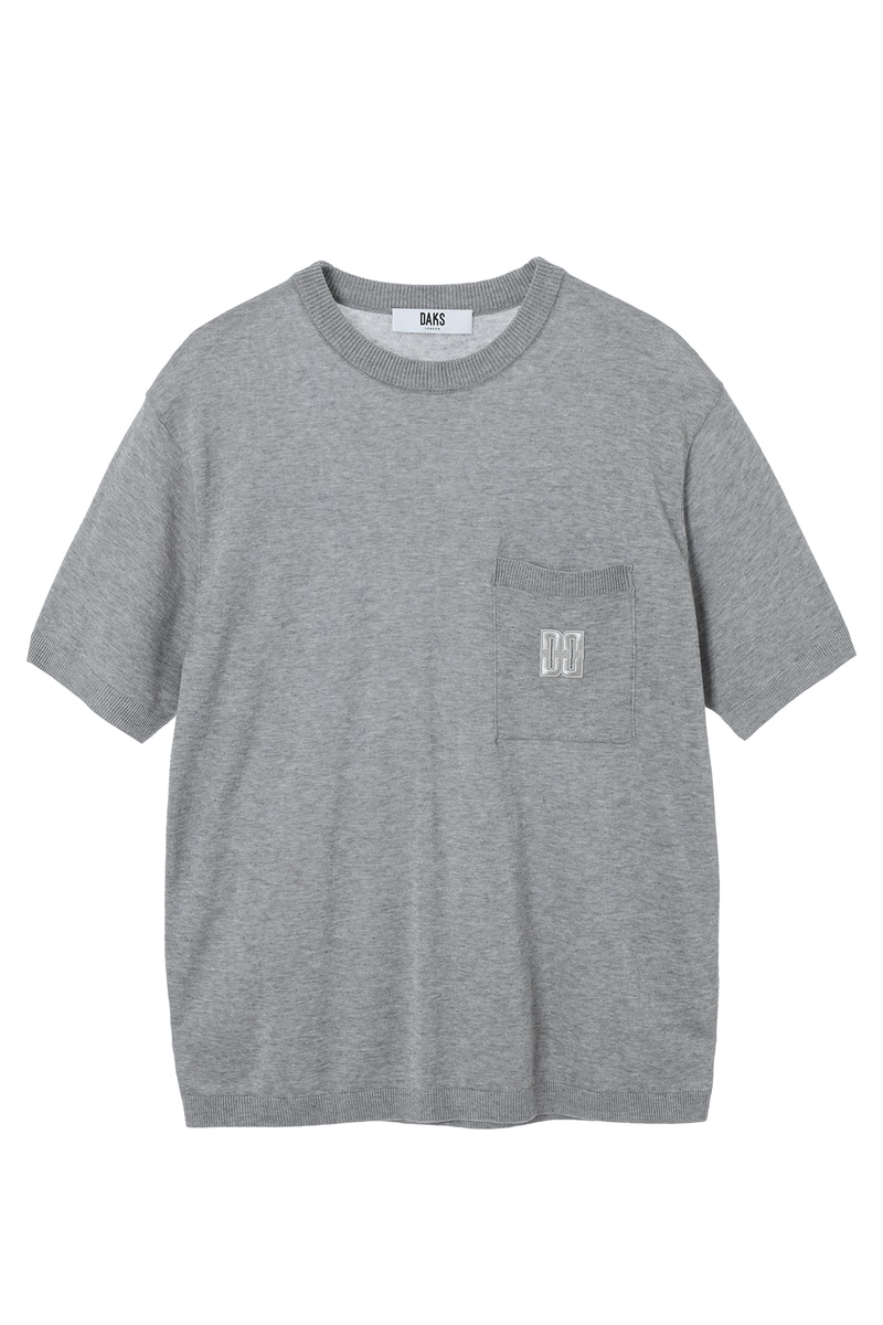 DDロゴポケットニットTシャツ