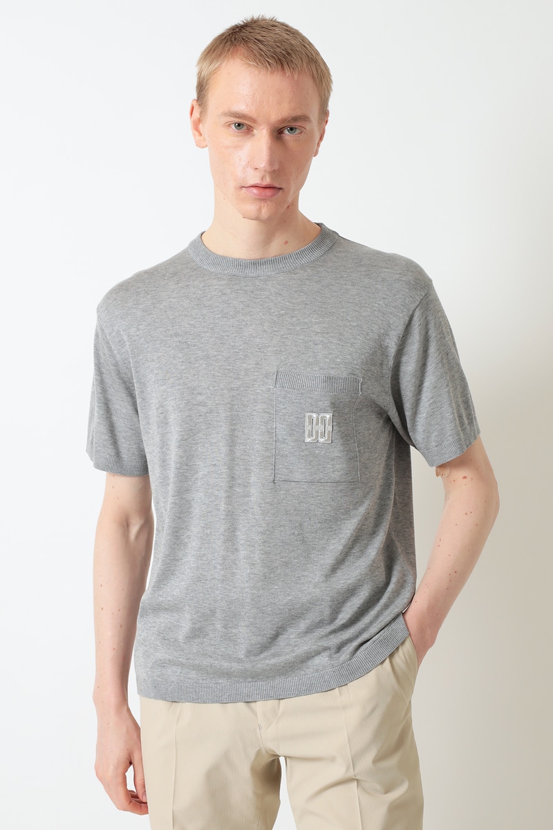 DDロゴポケットニットTシャツ 詳細画像 グレー