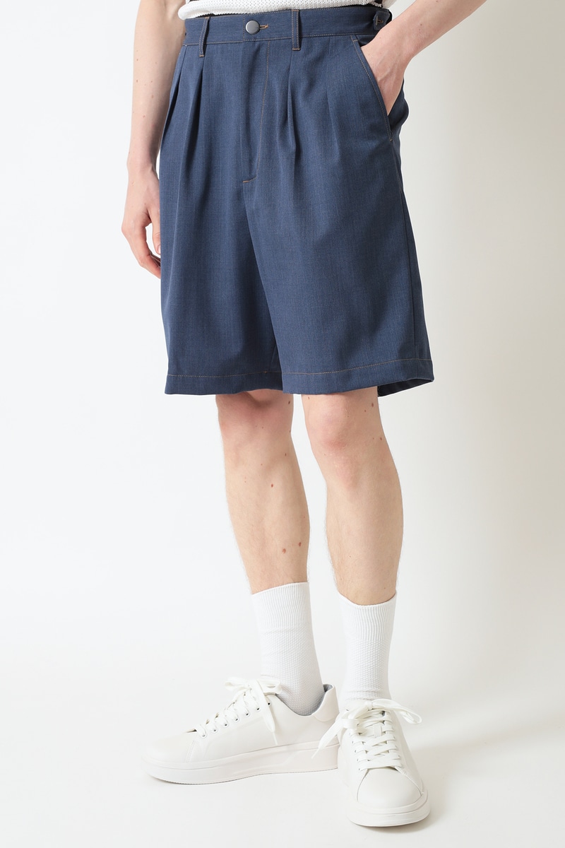 ステッチタックショートパンツ 詳細画像 インディゴブルー