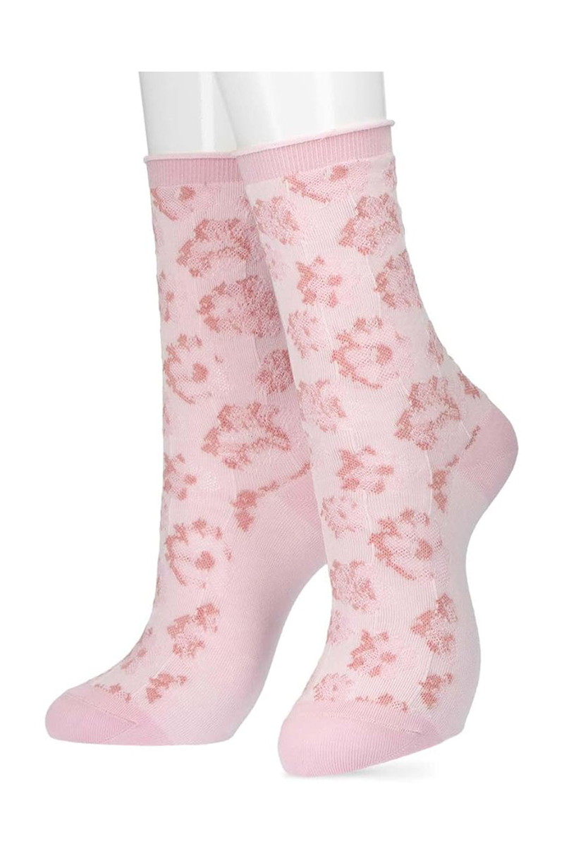 JS オーガニックコットン 花柄ソックス