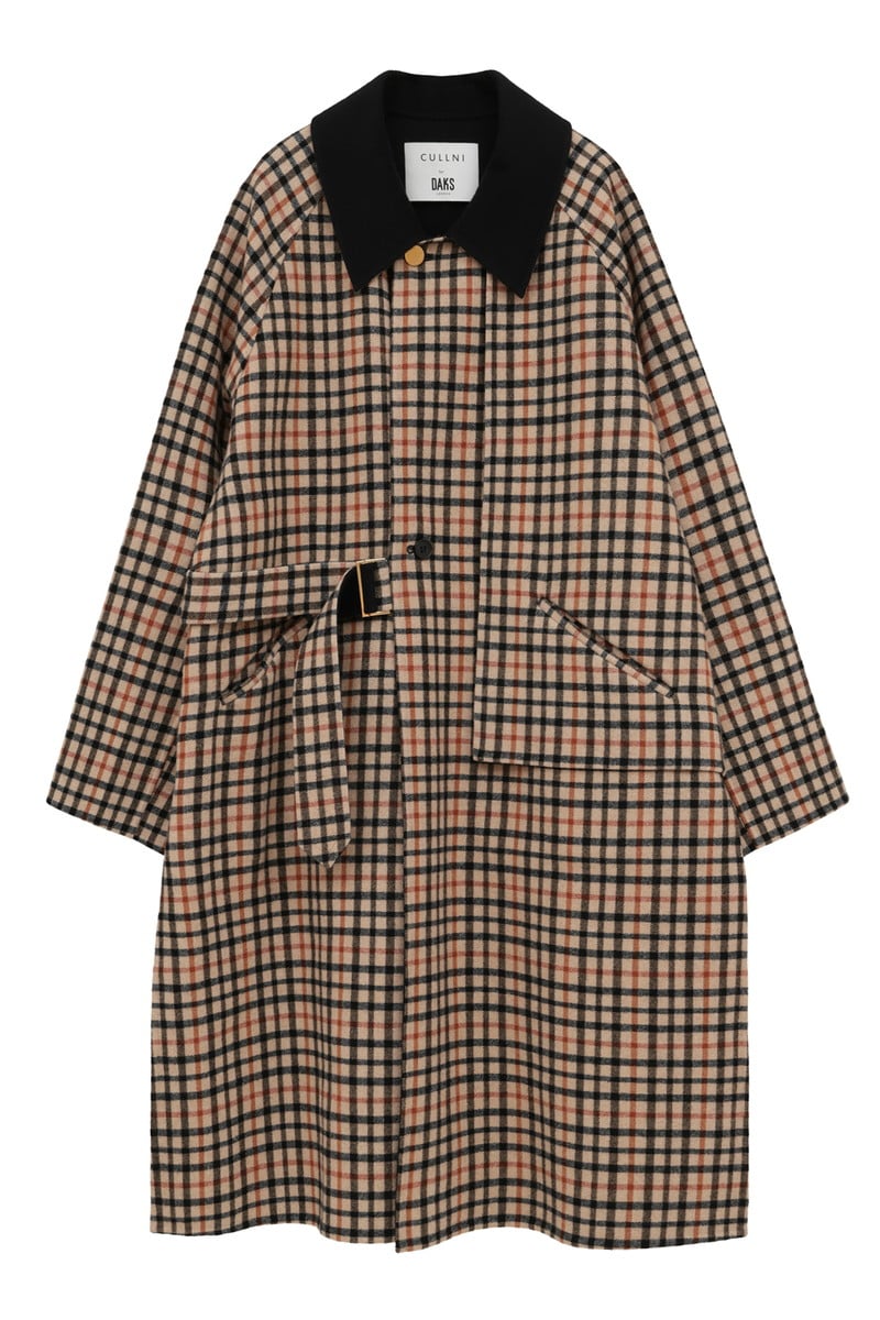 CULLNI for DAKS ウールリバータイロッケンロングコート 詳細画像 ハウスチェック