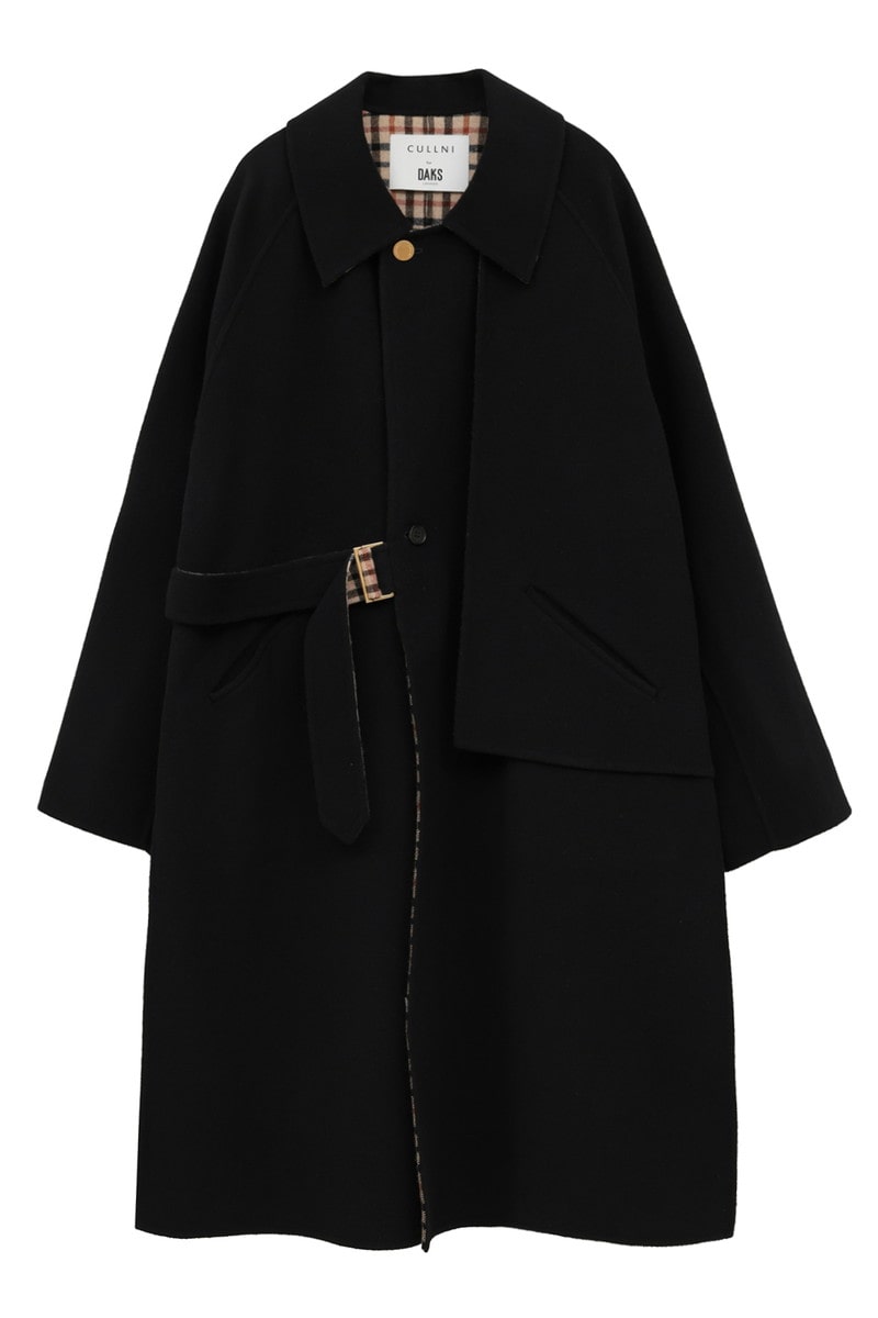 CULLNI for DAKS ウールリバータイロッケンロングコート 詳細画像 ブラック