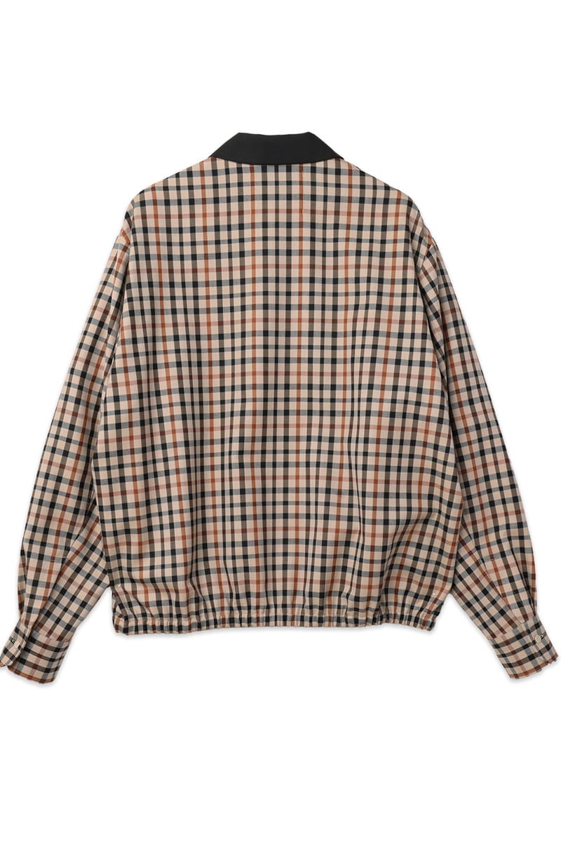 CULLNI for DAKS ジップアップボタンダウンカラーブルゾン 詳細画像 ハウスチェック
