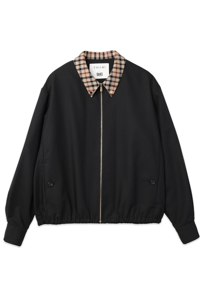 CULLNI for DAKS ジップアップボタンダウンカラーブルゾン 詳細画像 ブラック