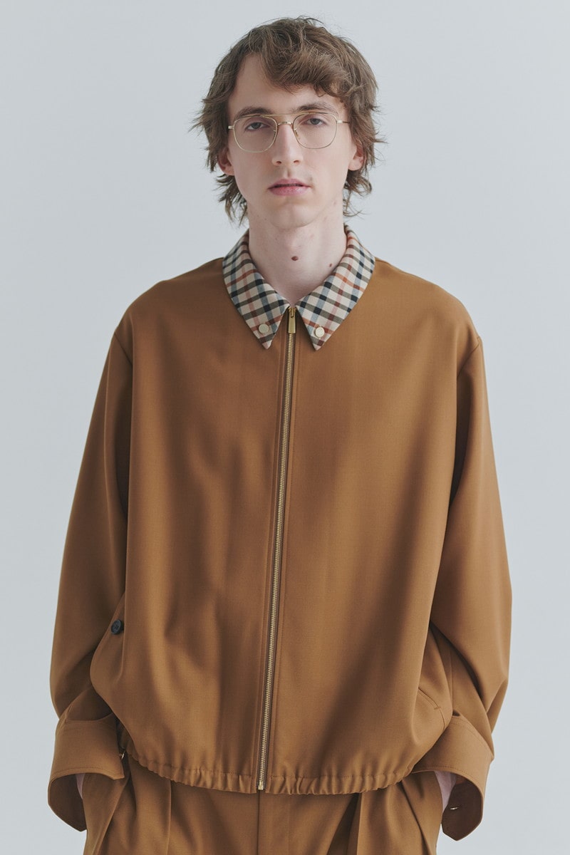 CULLNI for DAKS ジップアップボタンダウンカラーブルゾン 詳細画像 キャメル