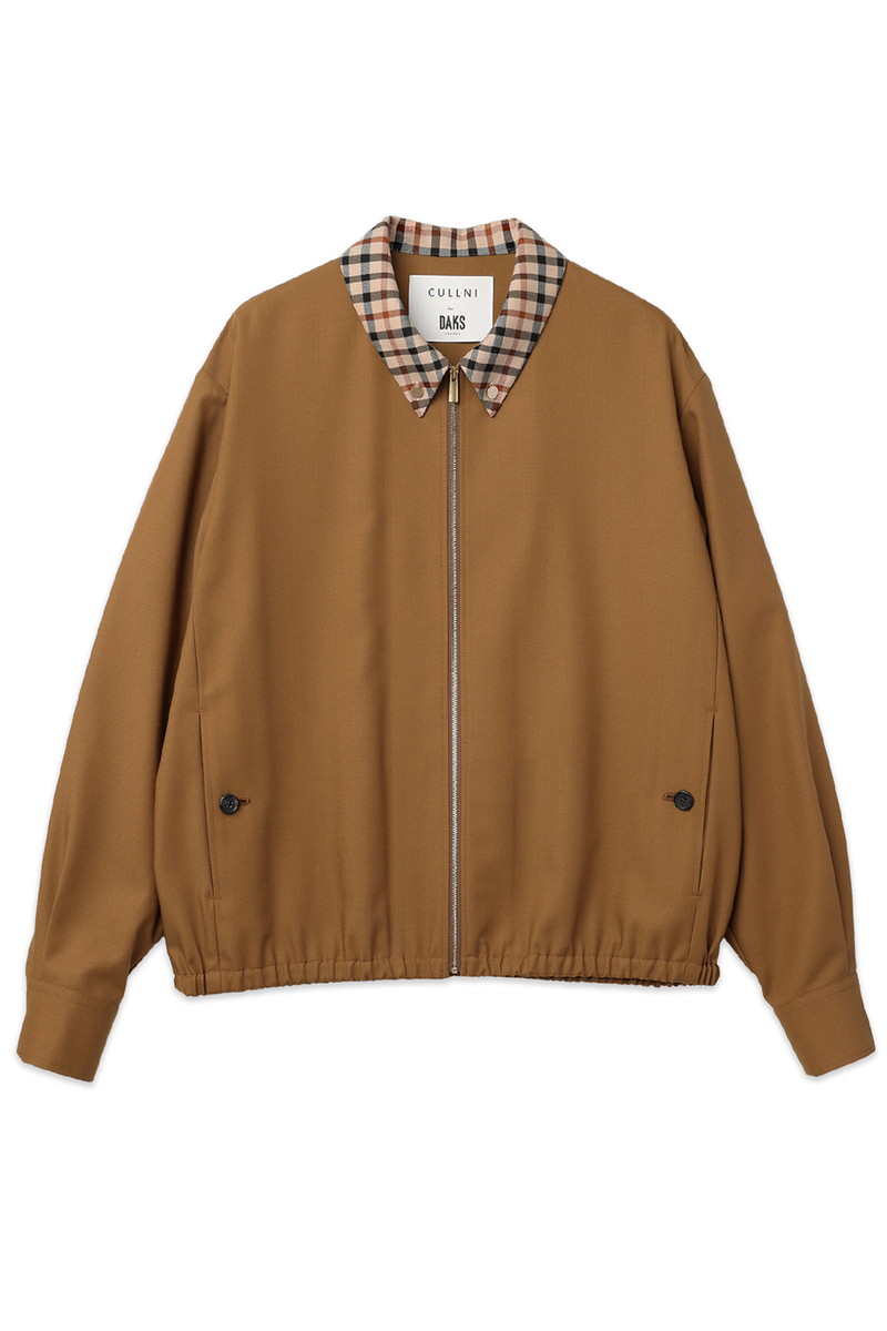 CULLNI for DAKS ジップアップボタンダウンカラーブルゾン 詳細画像 キャメル