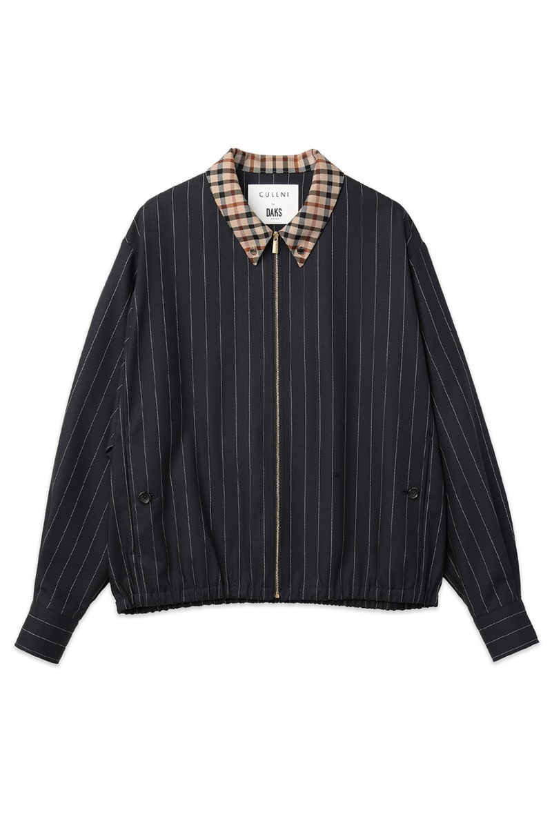 CULLNI for DAKS ジップアップボタンダウンカラーブルゾン 詳細画像 ネイビー