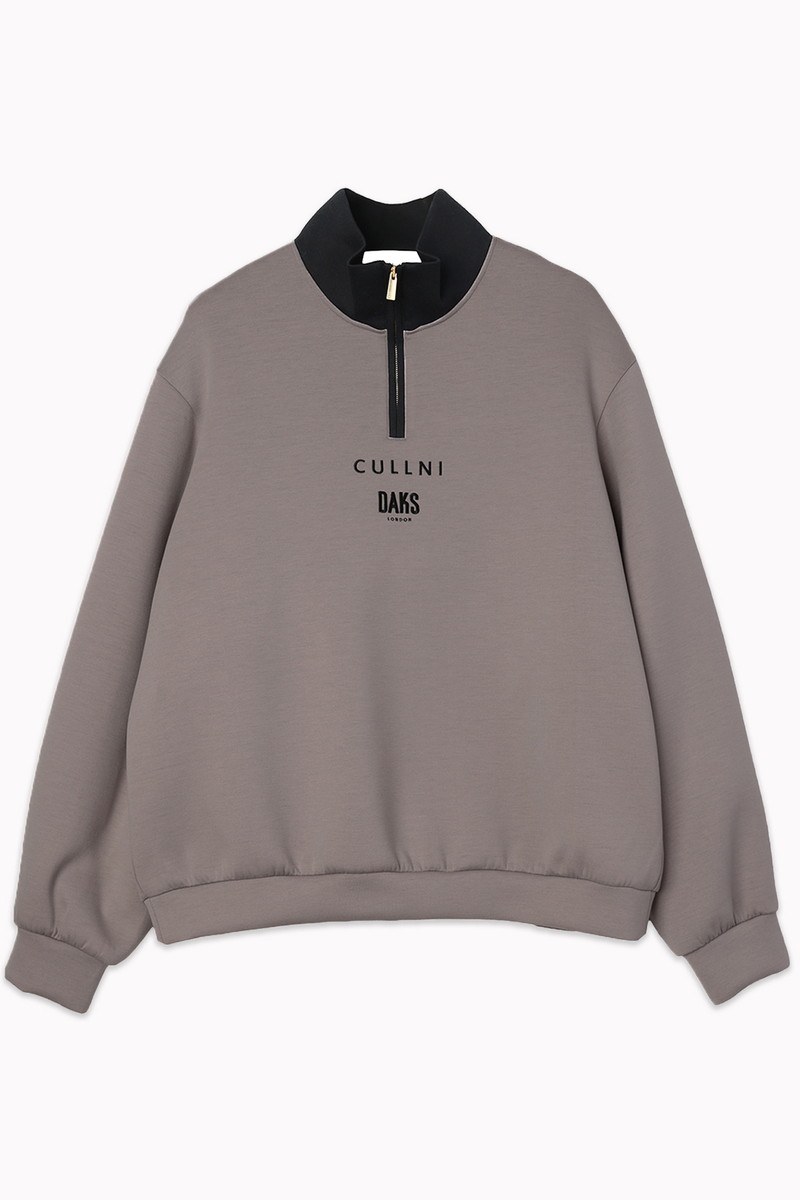 CULLNI for DAKS ダブルフェイスハーフジッププルオーバー 詳細画像 グレージュ