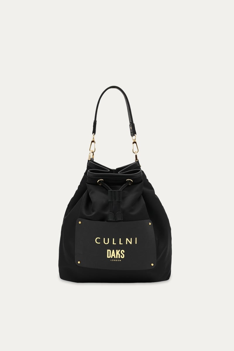 CULLNI for DAKS タフタドローストリングバッグ 詳細画像 ブラック