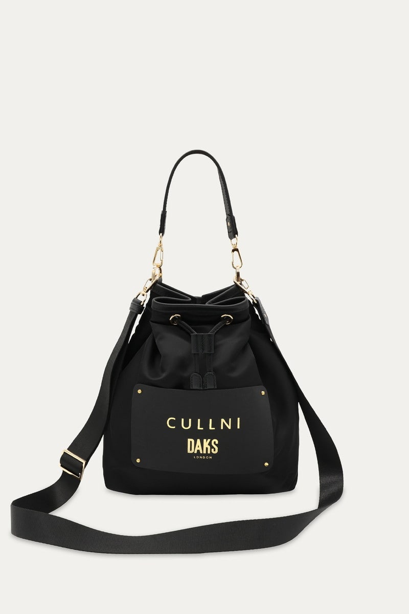 CULLNI for DAKS タフタドローストリングバッグ 詳細画像 ブラック