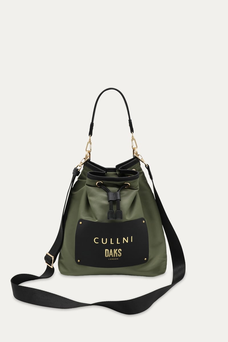 CULLNI for DAKS タフタドローストリングバッグ 詳細画像 カーキ