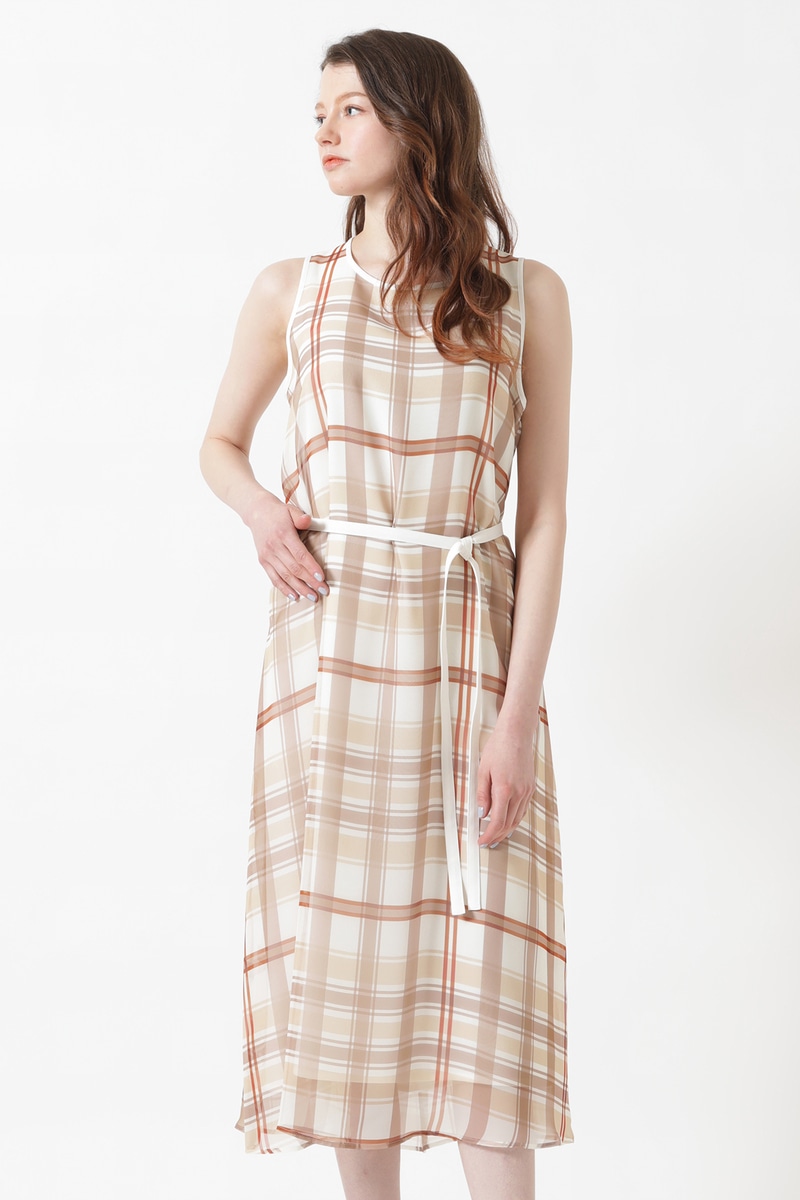 50周年アニバーサリーチェック シフォンワンピース 詳細画像 50thハウスチェック