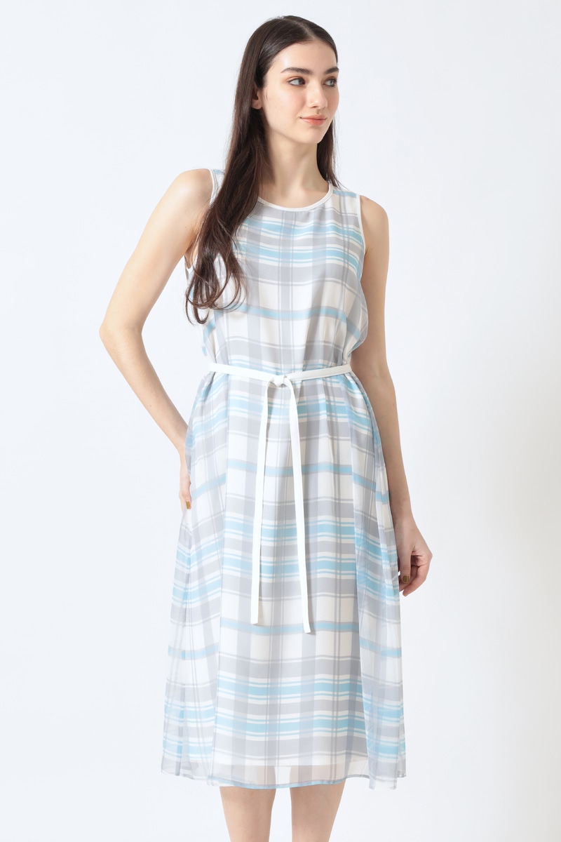 JS 50周年アニバーサリーチェック シフォンワンピース