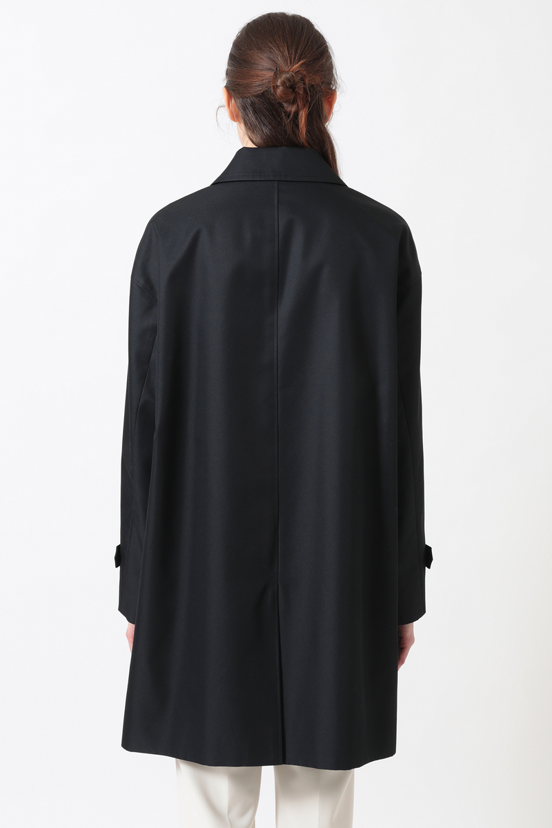 コットンシャンブレー ギャバジン オフショルダーコート 詳細画像 ネイビー