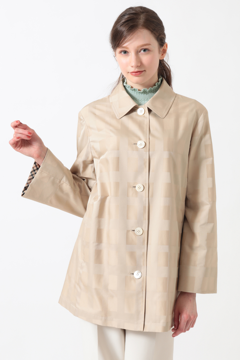 JS シャドウビッグハウスチェック ジャカードJKコート