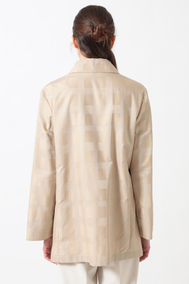 シャドウビッグハウスチェック ジャカードJKコート 詳細画像 ベージュ