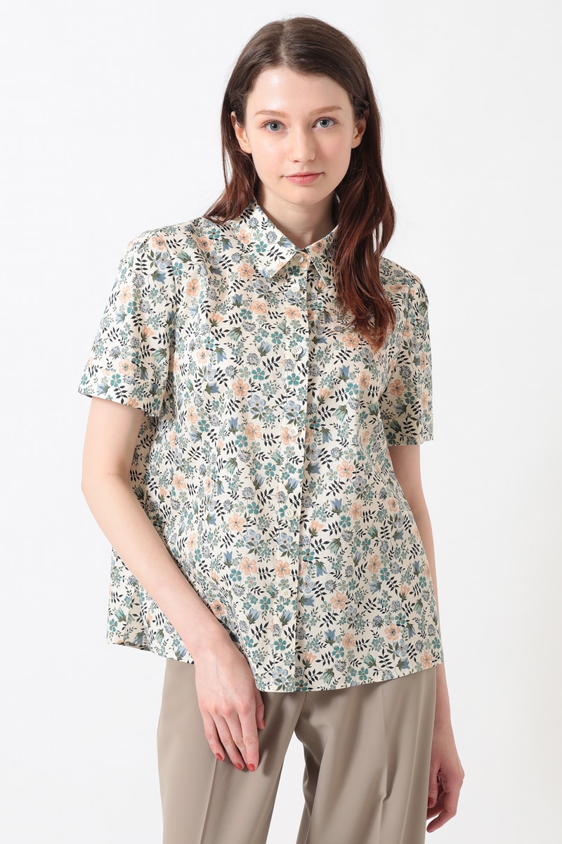 JS リバティコットンローン エデナムプリント ボクシーシャツ