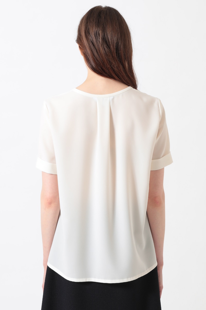 ノルディスジョーゼット プリーツブラウス 詳細画像 オフホワイト