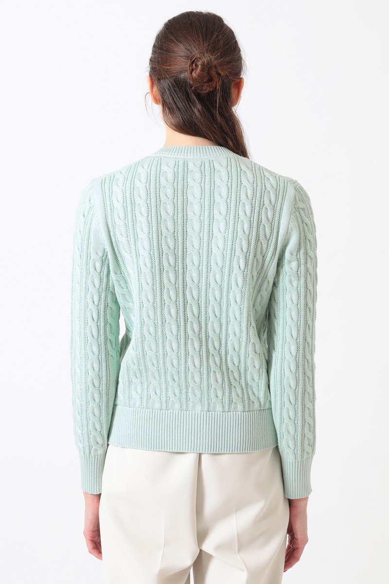 ミックスケーブルニットカーディガン 詳細画像 シルトグリーン