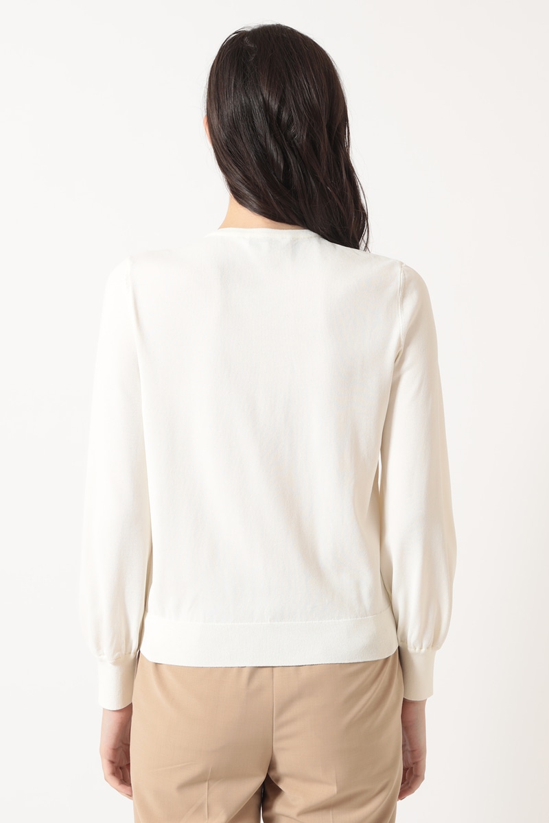 フローラルプリントコンビ カーディガン 詳細画像 アイボリー