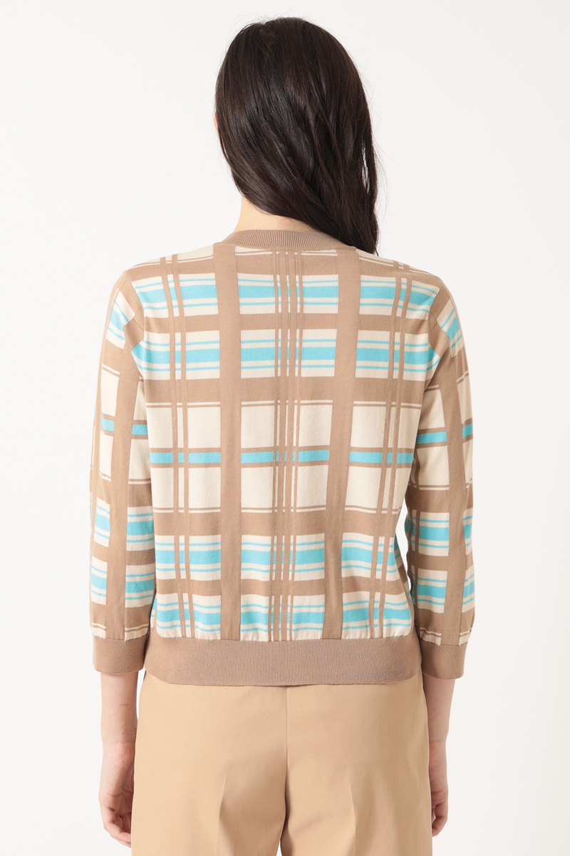 50th アニバーサリーチェック インターシャカーディガン 詳細画像 50thSチェック