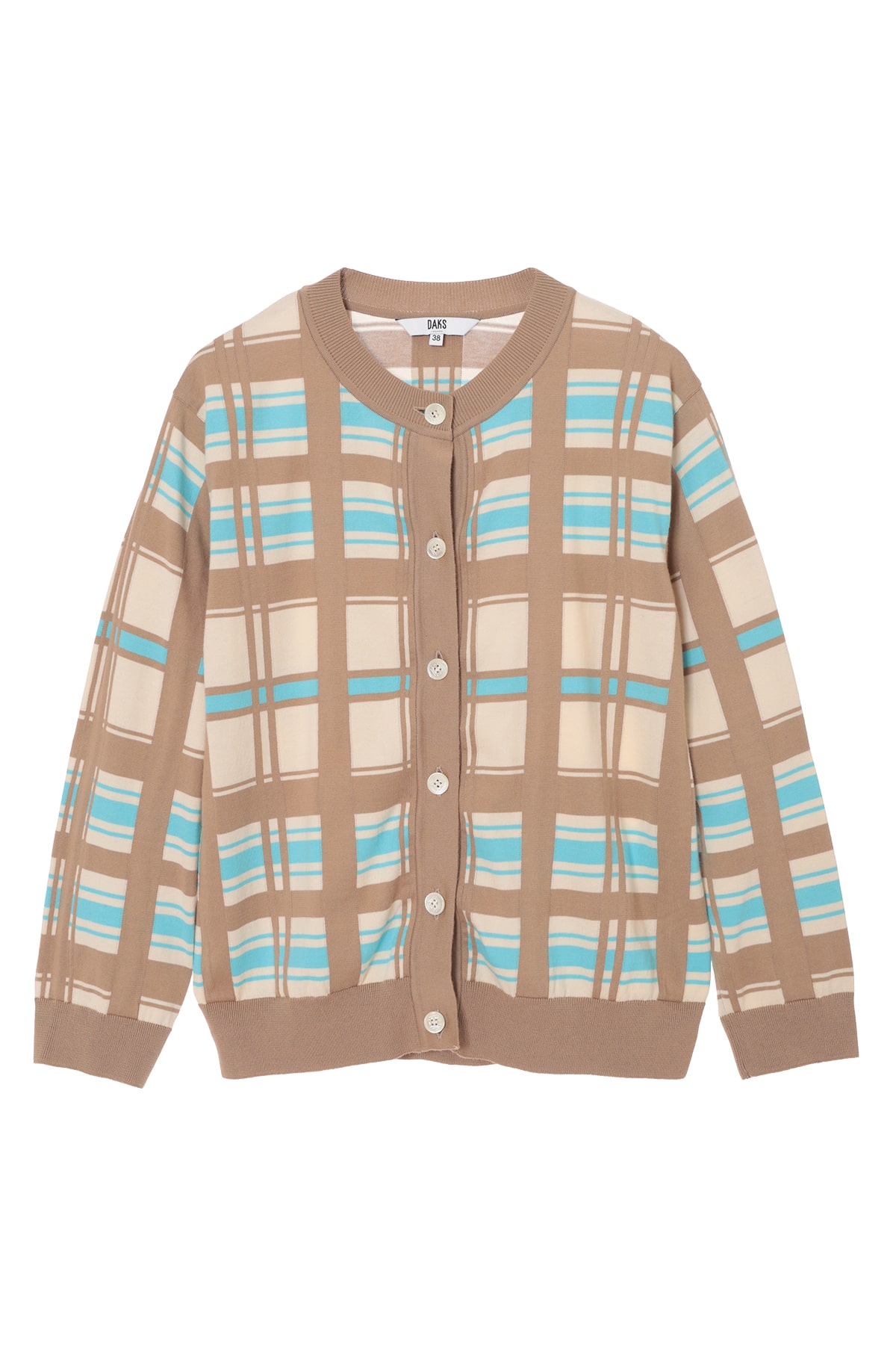 50th アニバーサリーチェック インターシャカーディガン｜DAKS