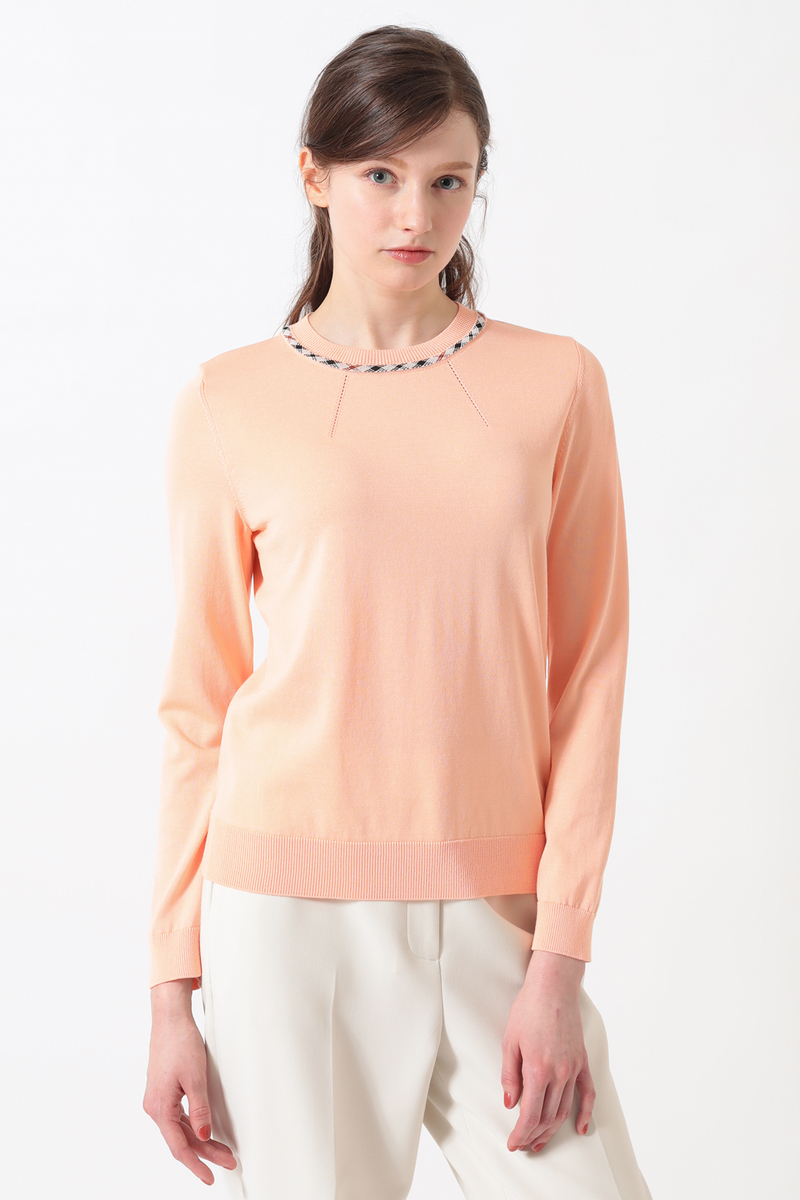 綿ポリエステル ハウスチェックジャカード プルオーバー 詳細画像 キャニオンサンセット