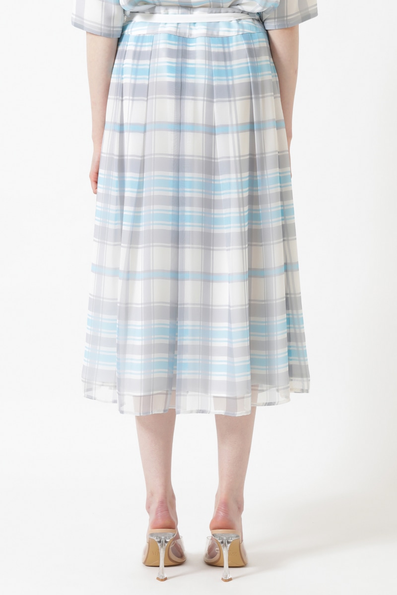 50th アニバーサリーチェック シフォン レイヤードスカート 詳細画像 50th MCチェック