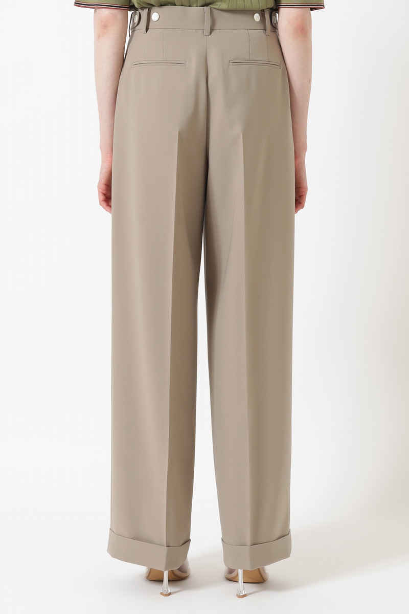 2WAYコンパクトストレッチ DAKSデザイン ワイドパンツ 詳細画像 グレージュ