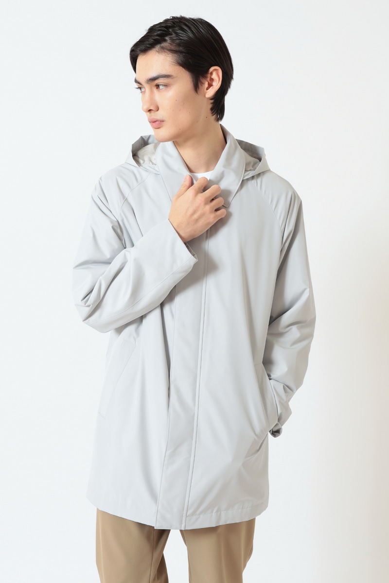 H2OFFタフタ 撥水・軽量ステンカラーコート（中綿入り） 詳細画像 マイクロチップ