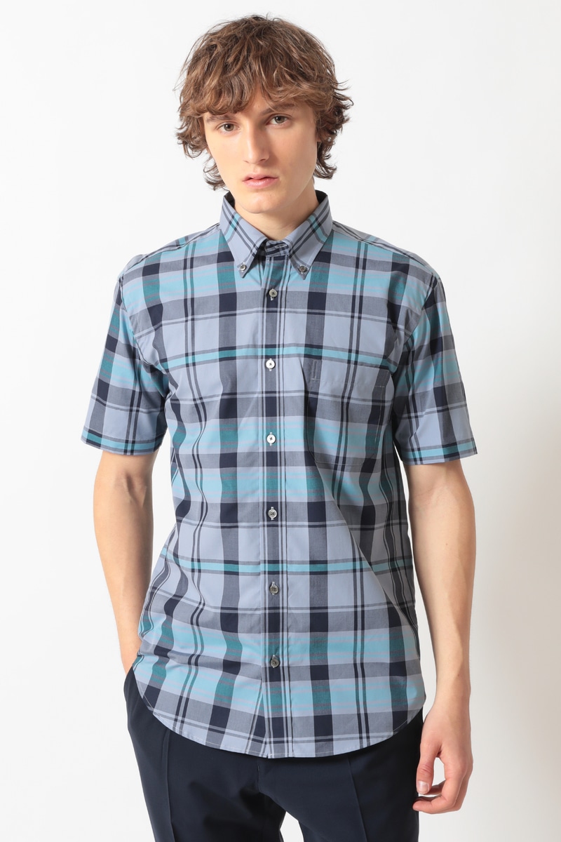 50thコットン アニバーサリーチェックシャツ 詳細画像 50thブルーチェック