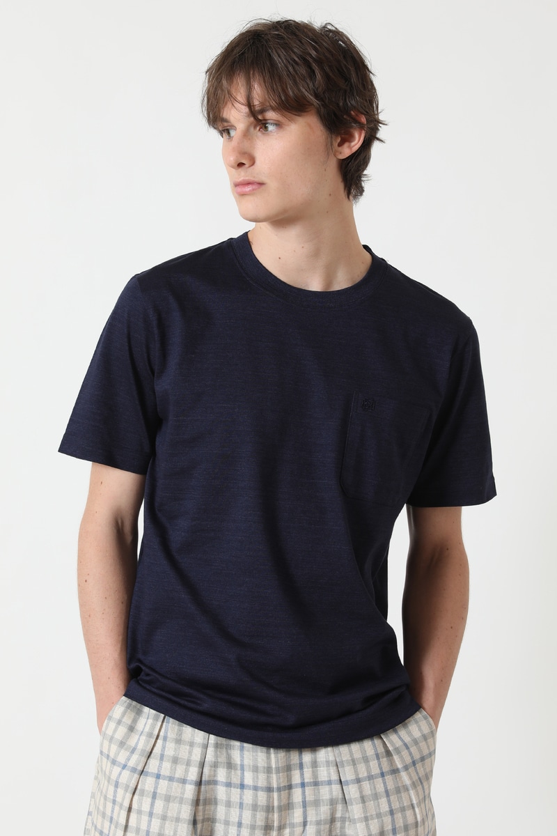 JS 軽量デニム調インディゴ天竺大人Tシャツ
