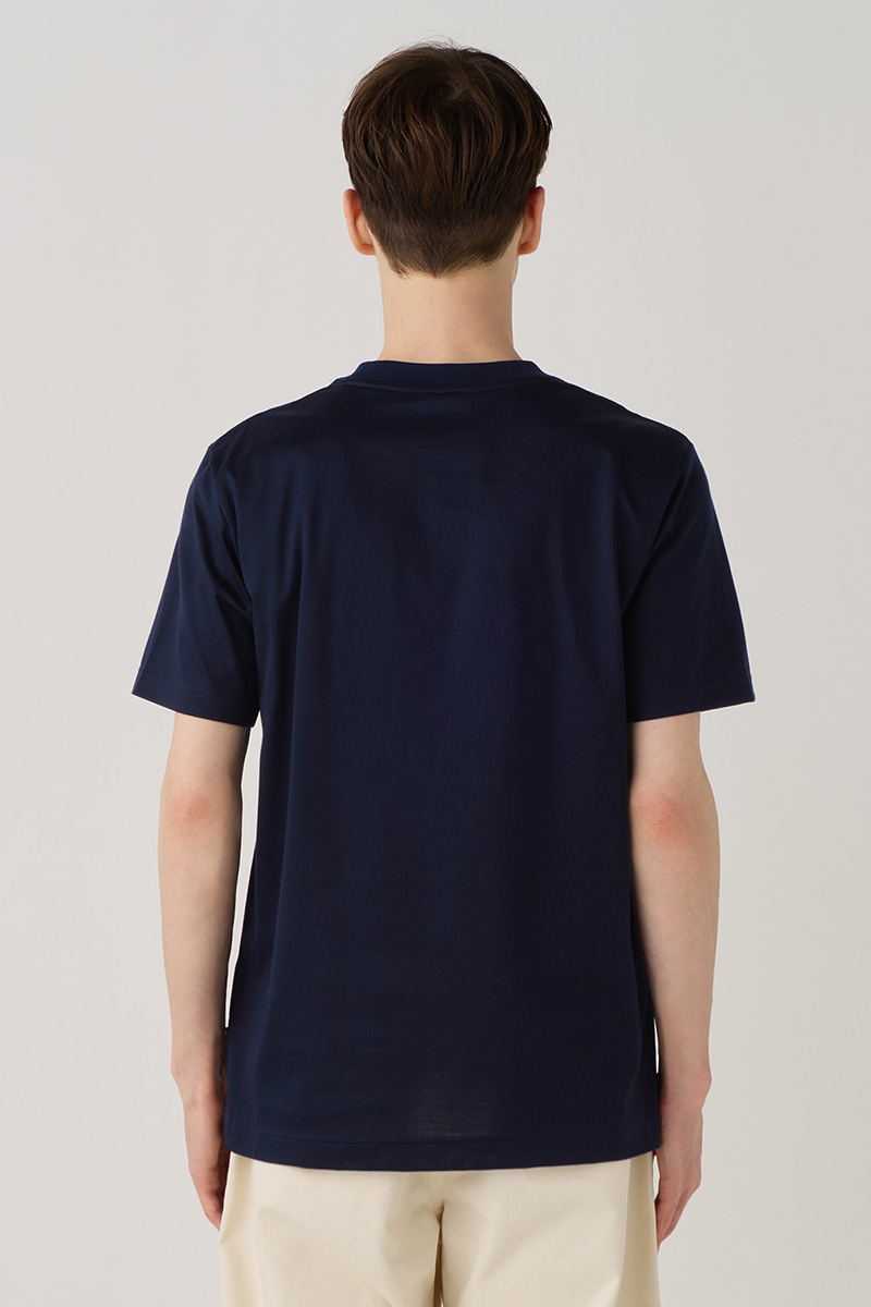 グラフィックプリントGIZA天竺Tシャツ 詳細画像 ニューブルー
