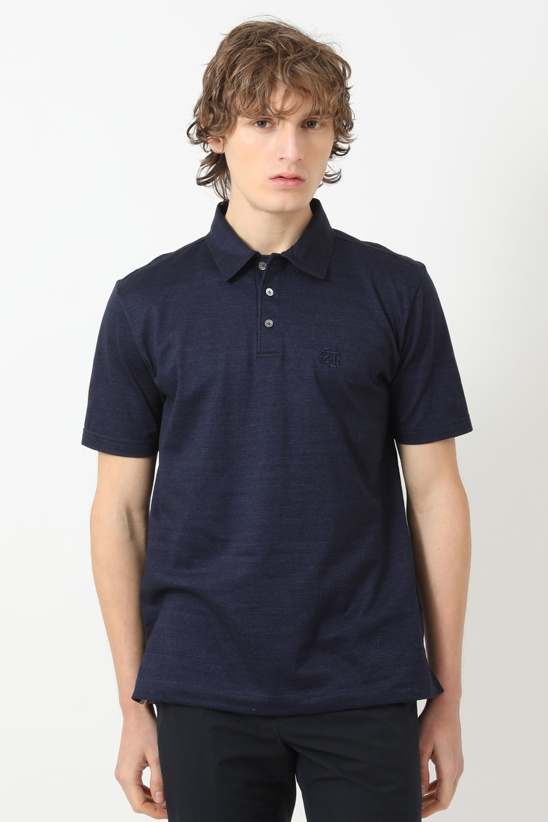 デニム調天竺 ヴィンテージ風ポロシャツ 詳細画像 インディゴブルー