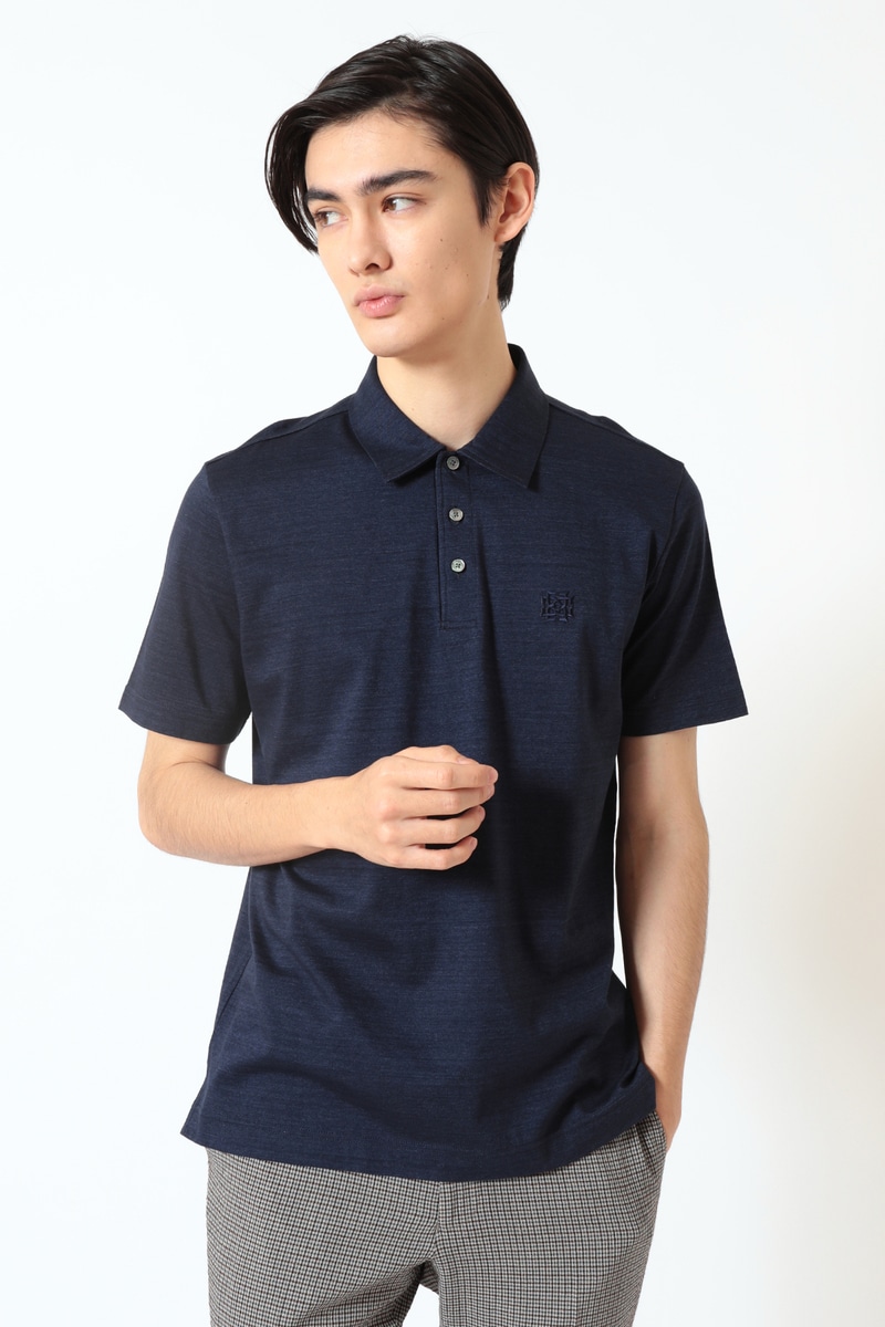 デニム調天竺 ヴィンテージ風ポロシャツ 詳細画像 インディゴブルー
