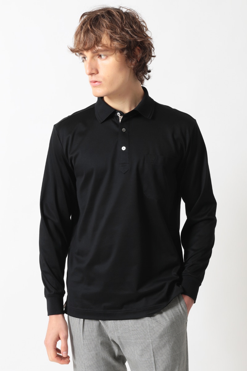 JS ギザコットン天竺 前立てハウスチェックポロシャツ