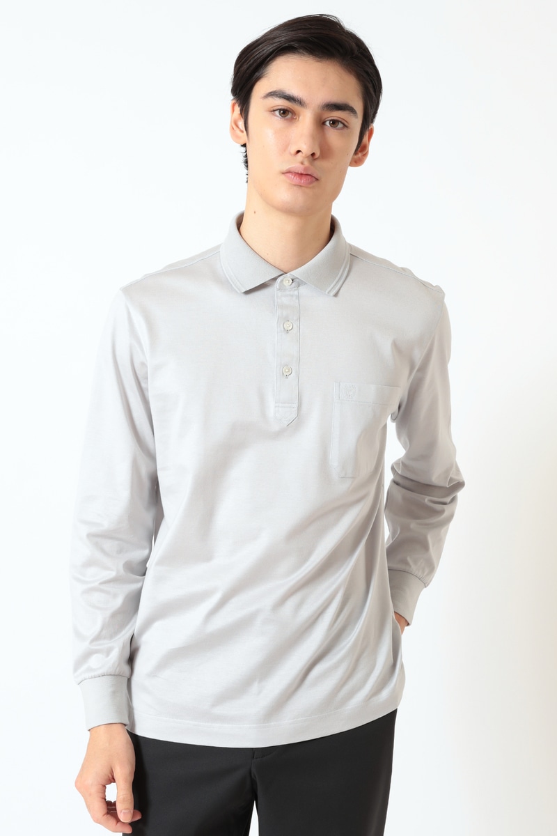 ギザコットン天竺 前立てハウスチェックポロシャツ 詳細画像 マイクロチップ