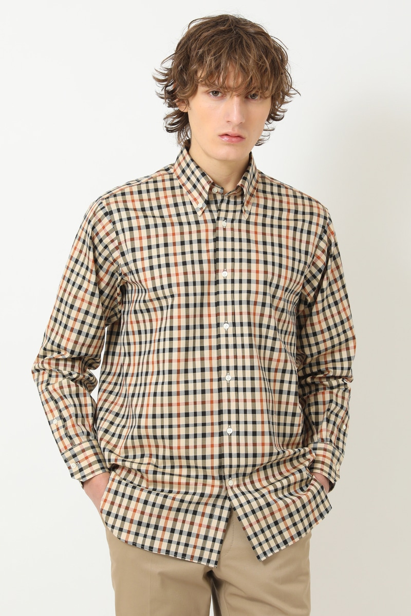 DAKS &times; Scye フィンクスコットン ハウスチェック B.Dシャツ 詳細画像 ハウスチェック
