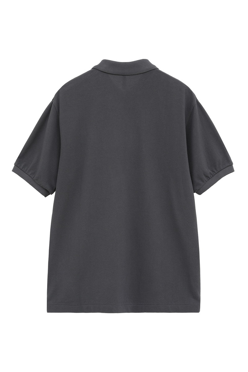 DAKS &times; Scye ガーメントダイ 鹿の子 ポロシャツ 詳細画像 ダークグレー