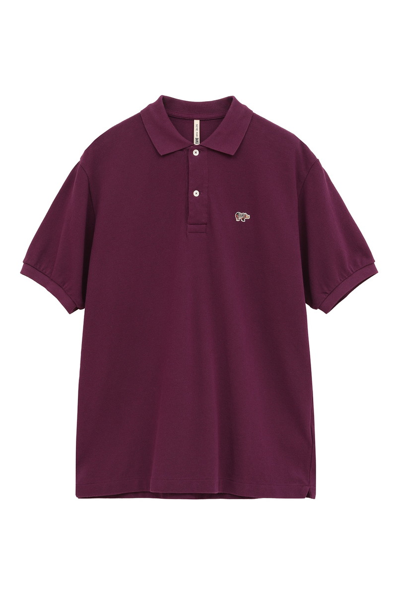 DAKS &times; Scye ガーメントダイ 鹿の子 ポロシャツ 詳細画像 バーガンディ