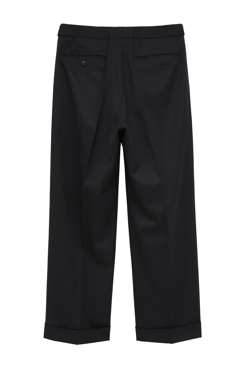 DAKS &times; Scye 2プリーツ ウール DAKS TOPスラックス 詳細画像 ネイビー