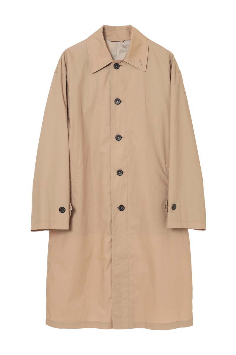 OLMETEX シティウォッシュ レザーロゴパッチ バルマカーンコート 詳細画像 ベージュ