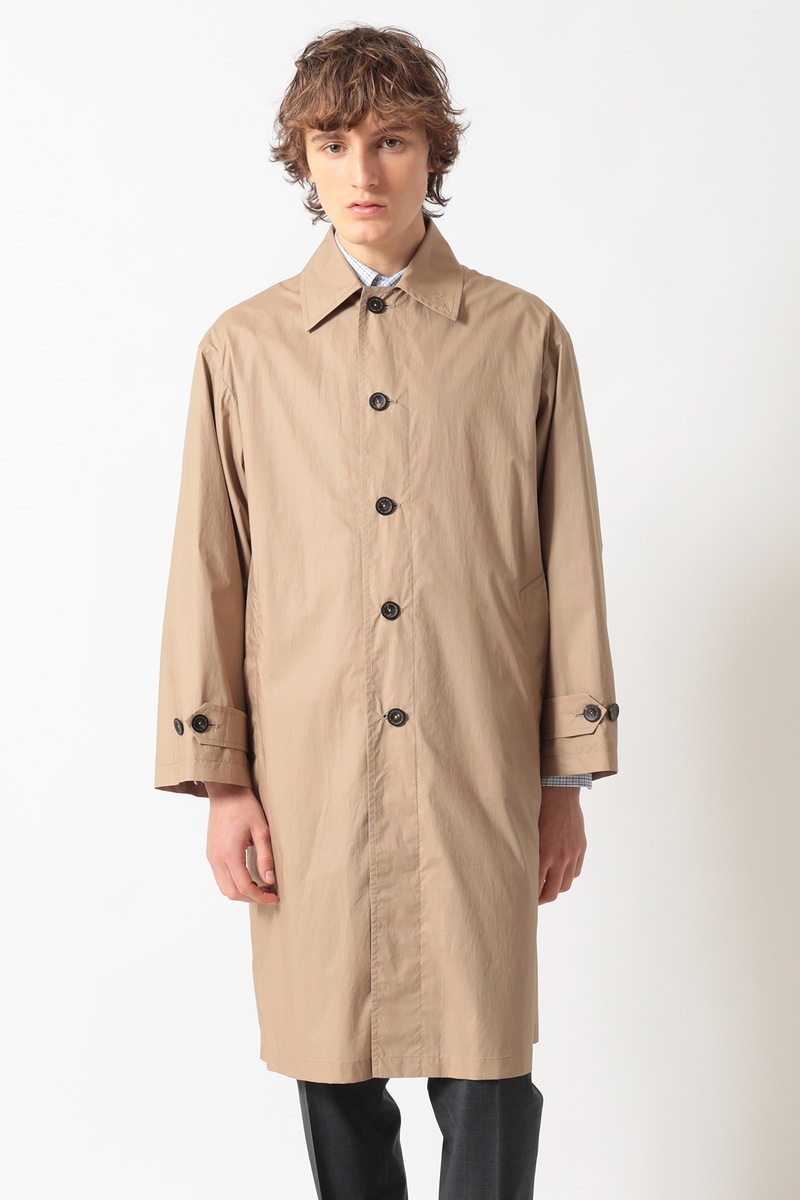 OLMETEX シティウォッシュ レザーロゴパッチ バルマカーンコート 詳細画像 ベージュ